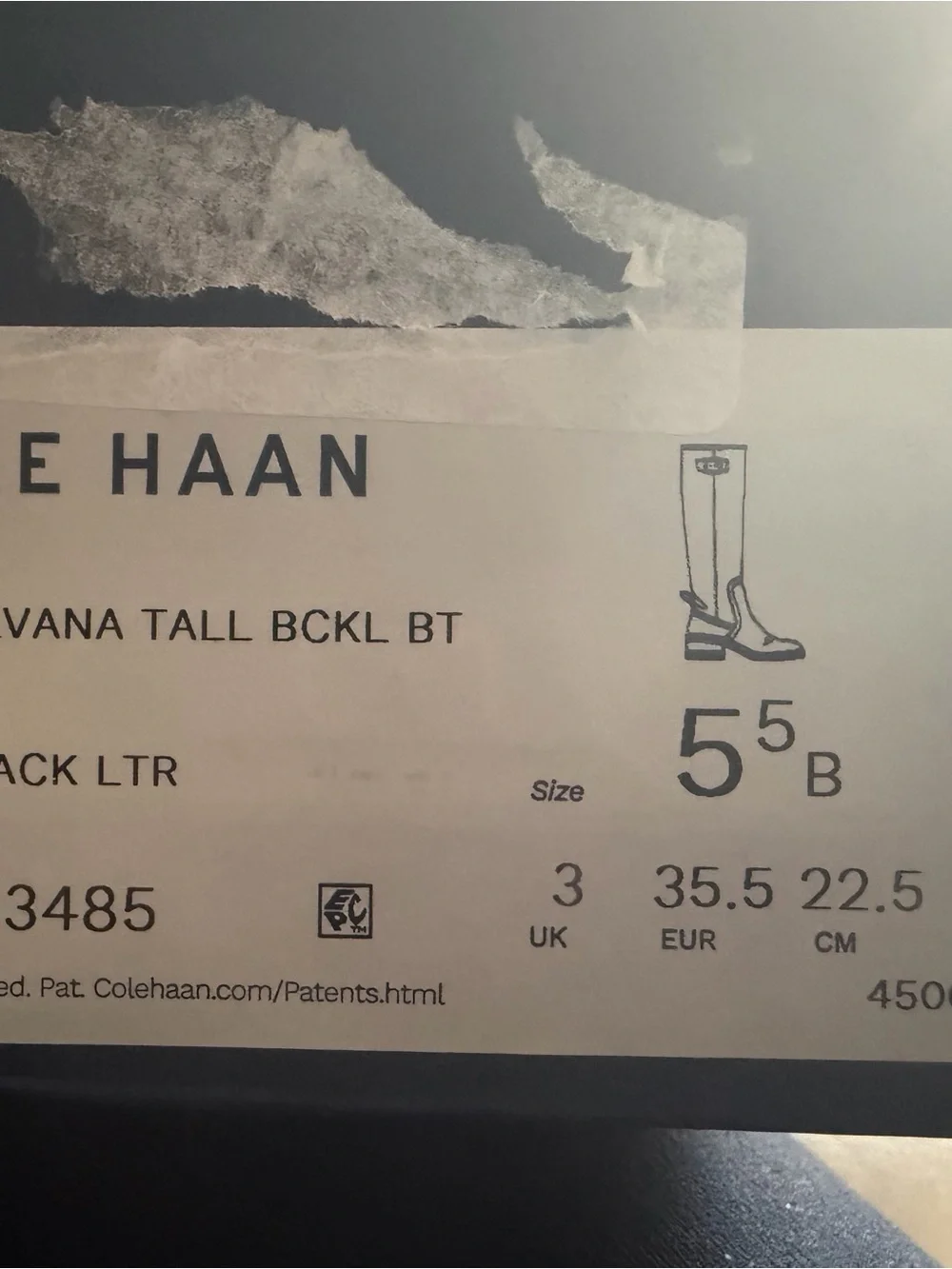 Cole Haan Silvana Tall Buckle Boot - Black (5.5)
